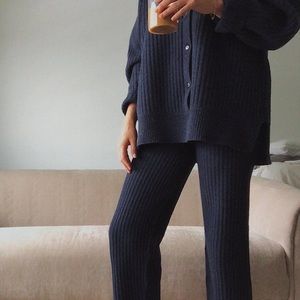 James Street Faux Cardigan - Indigo